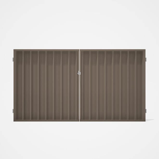 Good Neighbour® Superdek® Double Gate Standard .32 BMT 1.8m High Sheet: Beige, Frame: Beige
