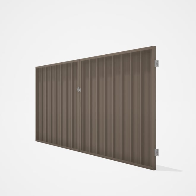 Good Neighbour® Superdek® Double Gate Standard .32 BMT 1.8m High Sheet: Beige, Frame: Beige