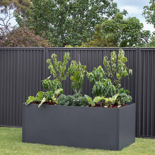 Stratco Twin Wall Raised Garden Bed Grey
