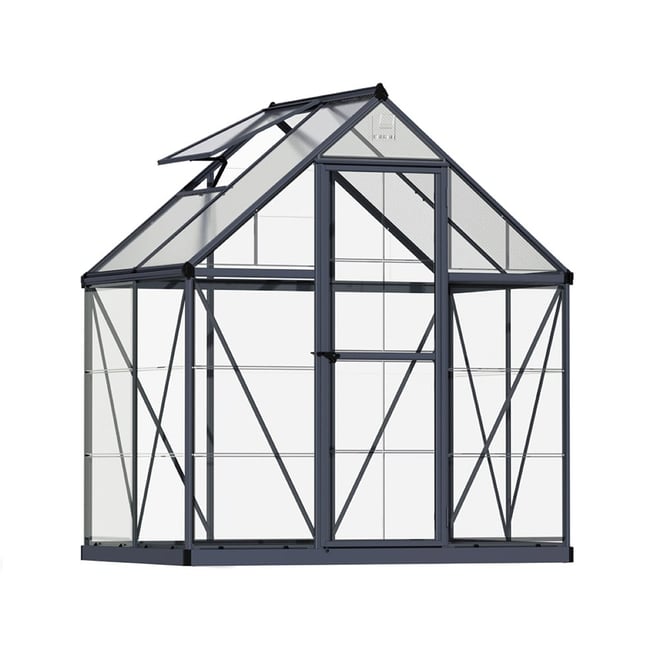 Maze 6 x 4 Hybrid Greenhouse - Grey Frame