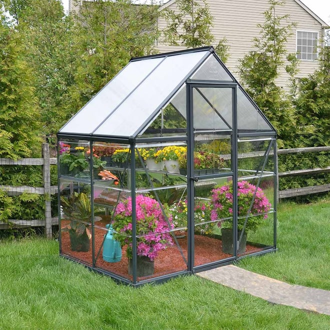 Maze 6 x 4 Hybrid Greenhouse - Grey Frame