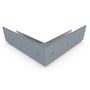 Hi-Square Gutter External Mitre Slotted Armour Grey