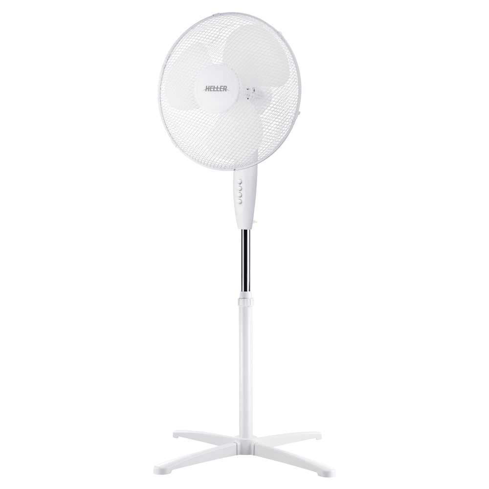 Heller 40cm White Pedestal Fan