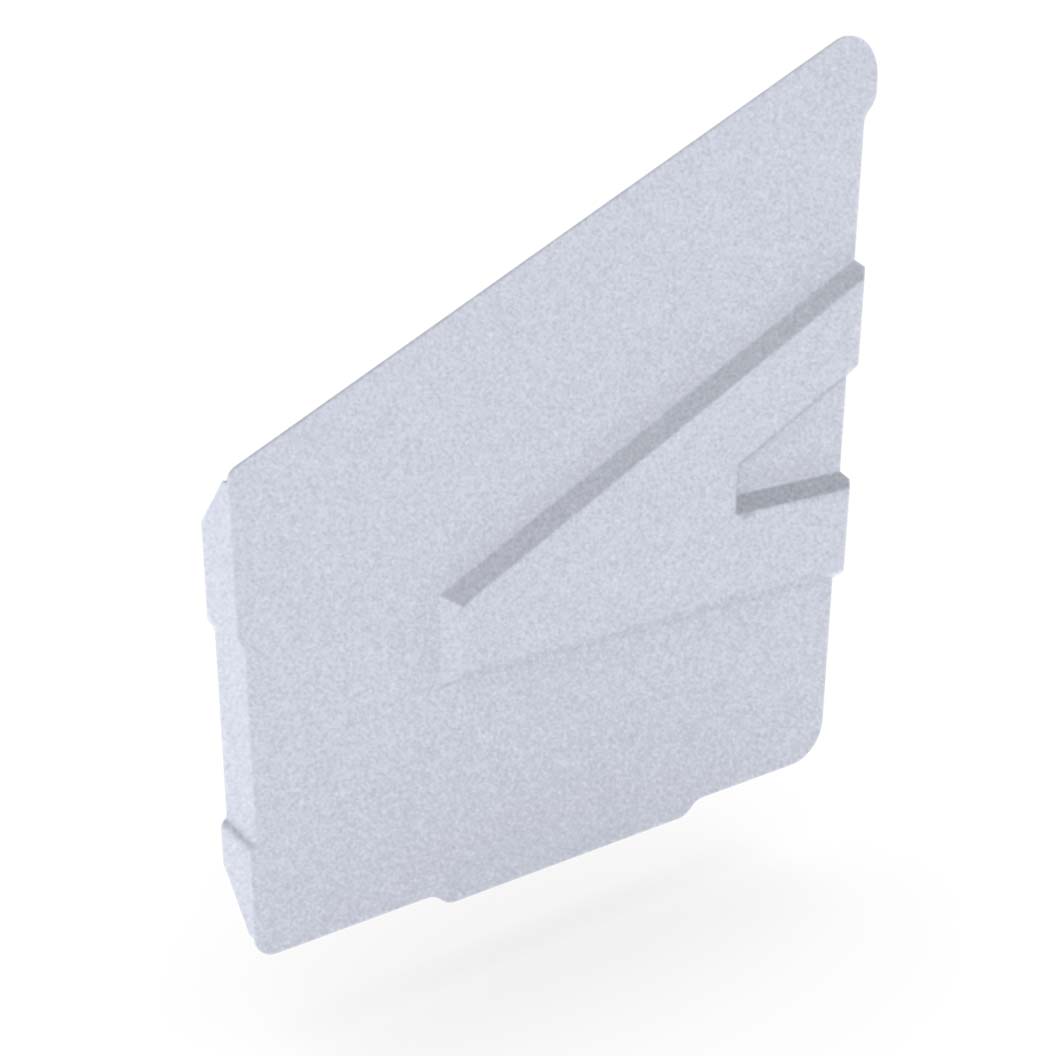 Hi-Square Gutter Stop End Left Hand Zinc/Aluminium