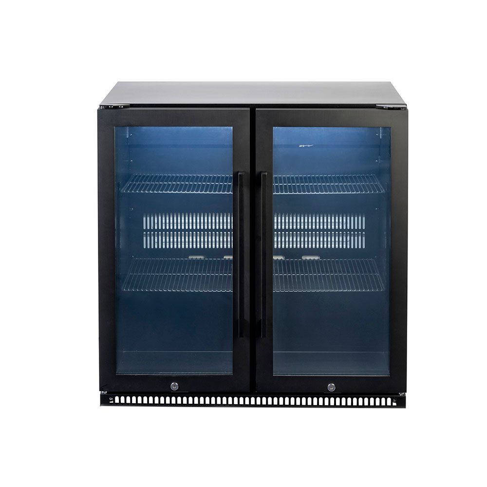 Euro Alfresco Double Door Beverage Cooler Black