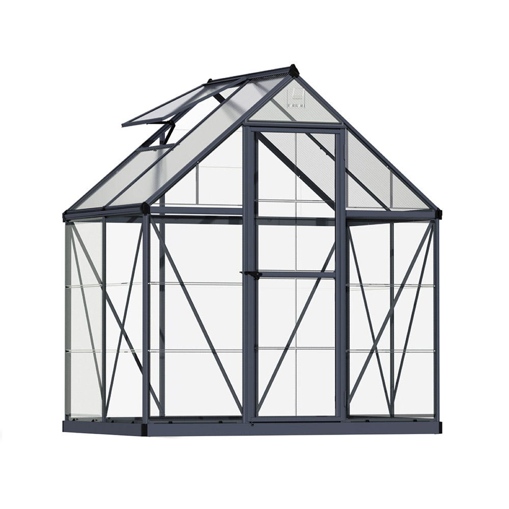 Maze 6 x 4 Hybrid Greenhouse - Grey Frame
